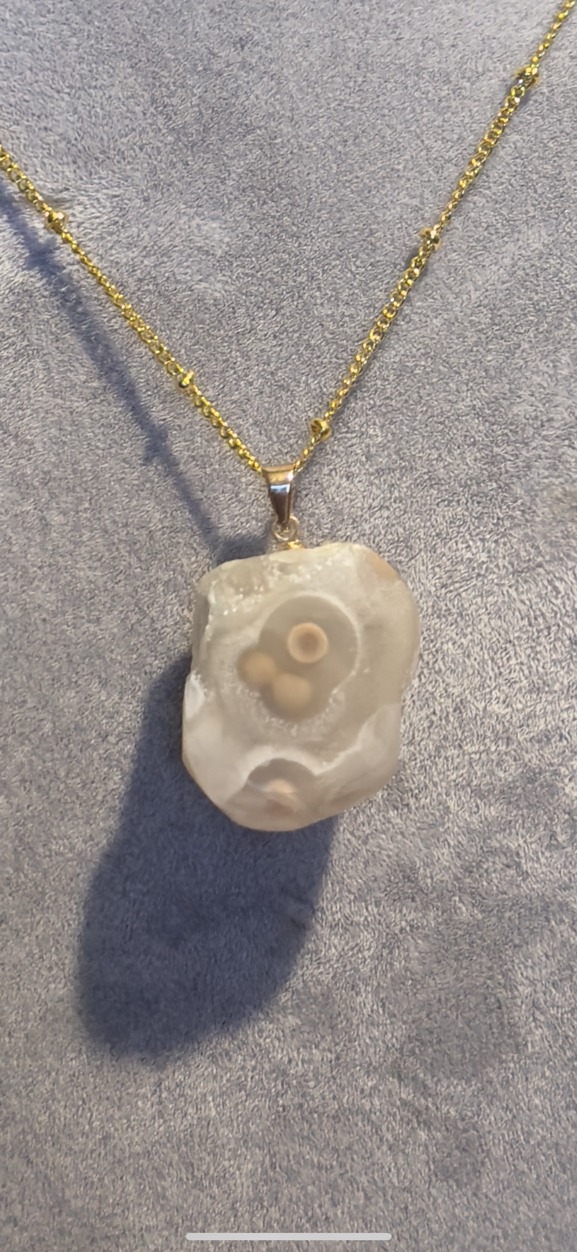 Halbgeschliffener Ozean Jaspis Anhänger