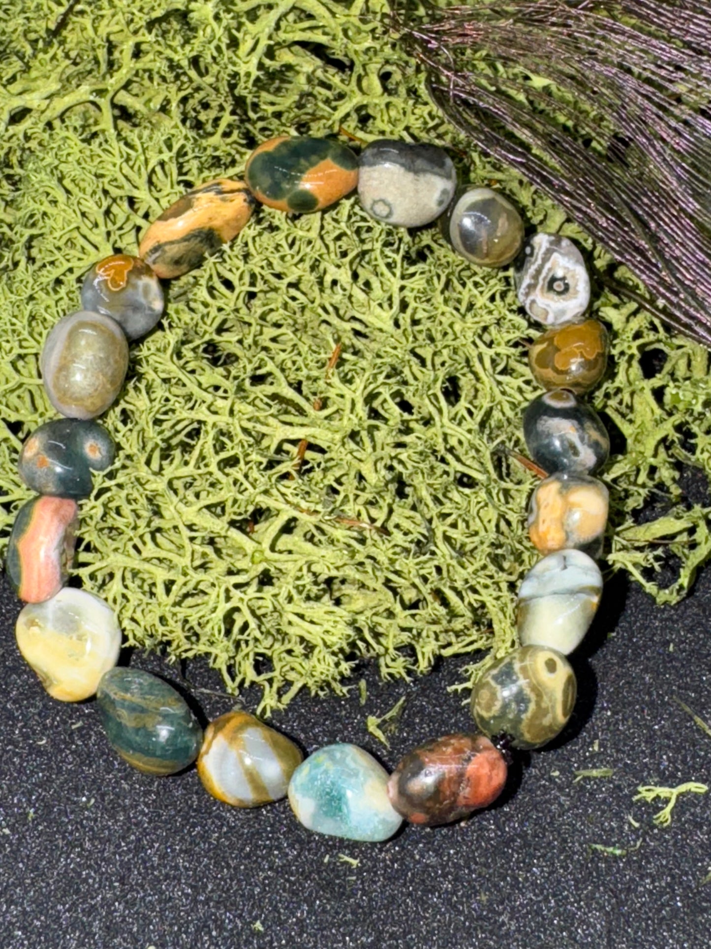 Ozean Jaspis Nuggetarmband