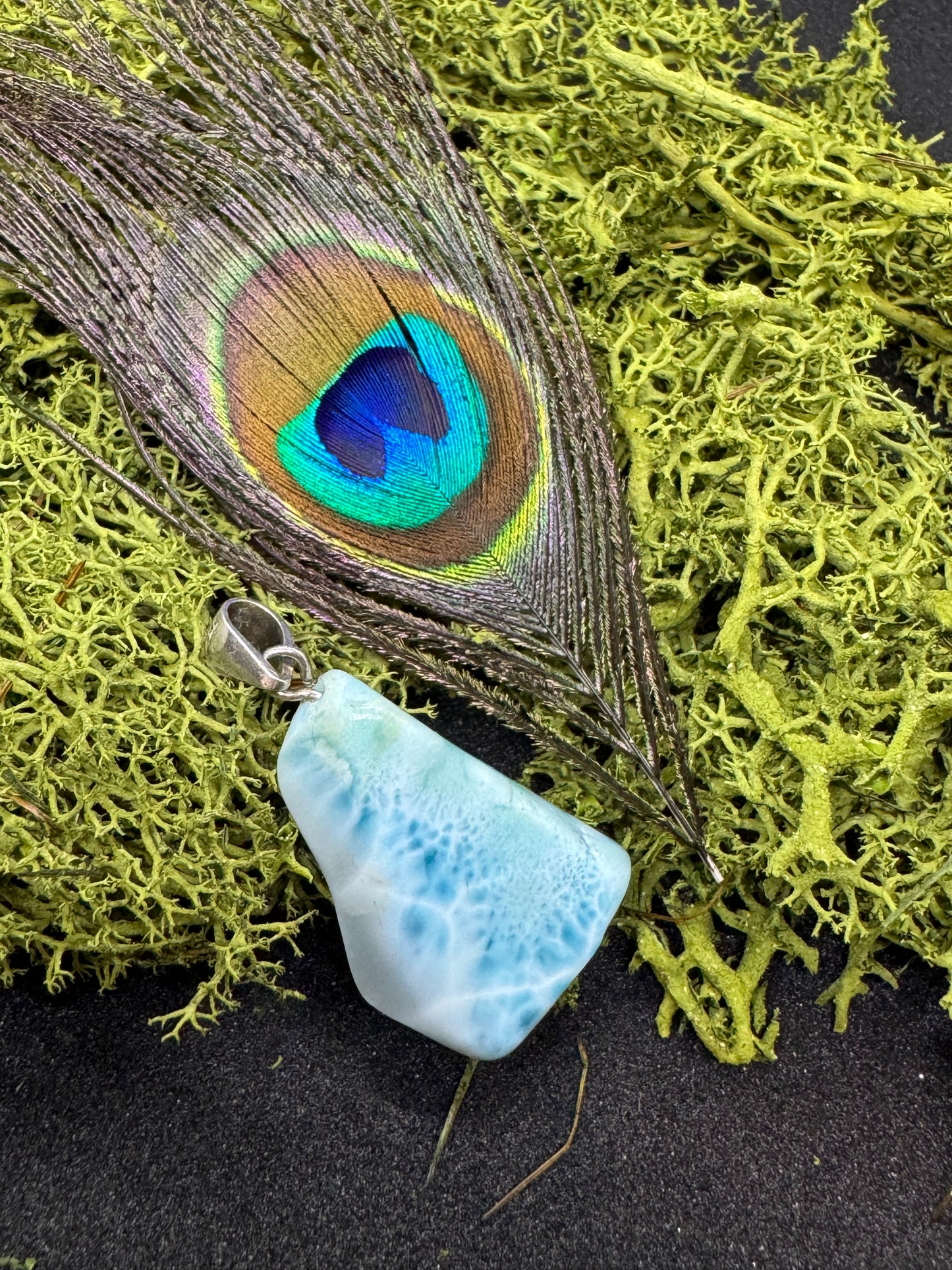 angeschliffener Larimar Anhänger