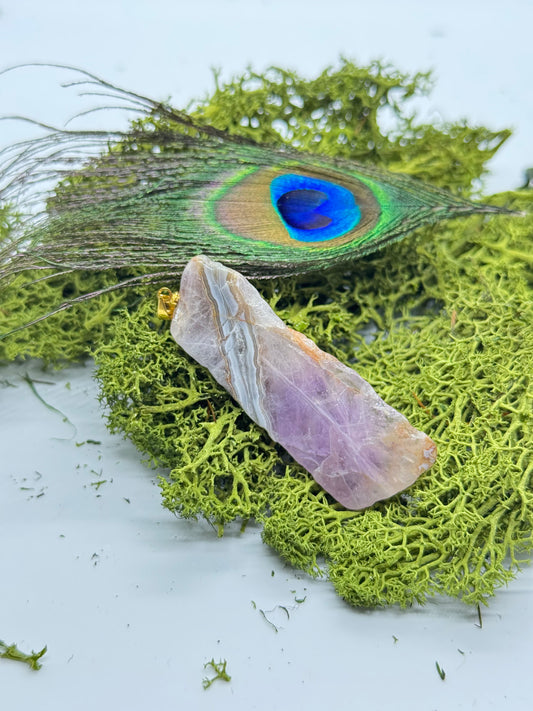 Amethyst mit Mexican Lace Achat