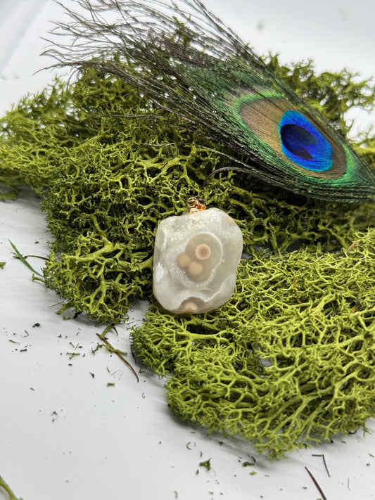 Halbgeschliffener Ozean Jaspis Anhänger