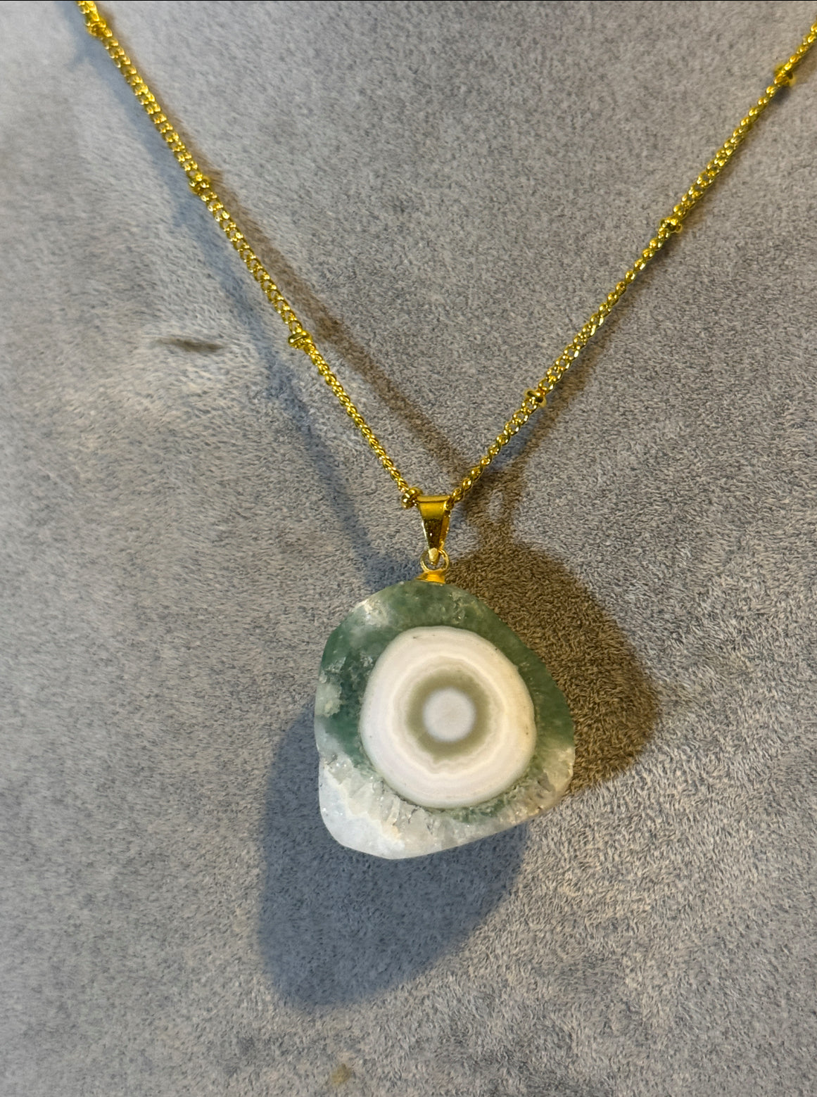 Halbgeschliffener Ozean Jaspis Anhänger