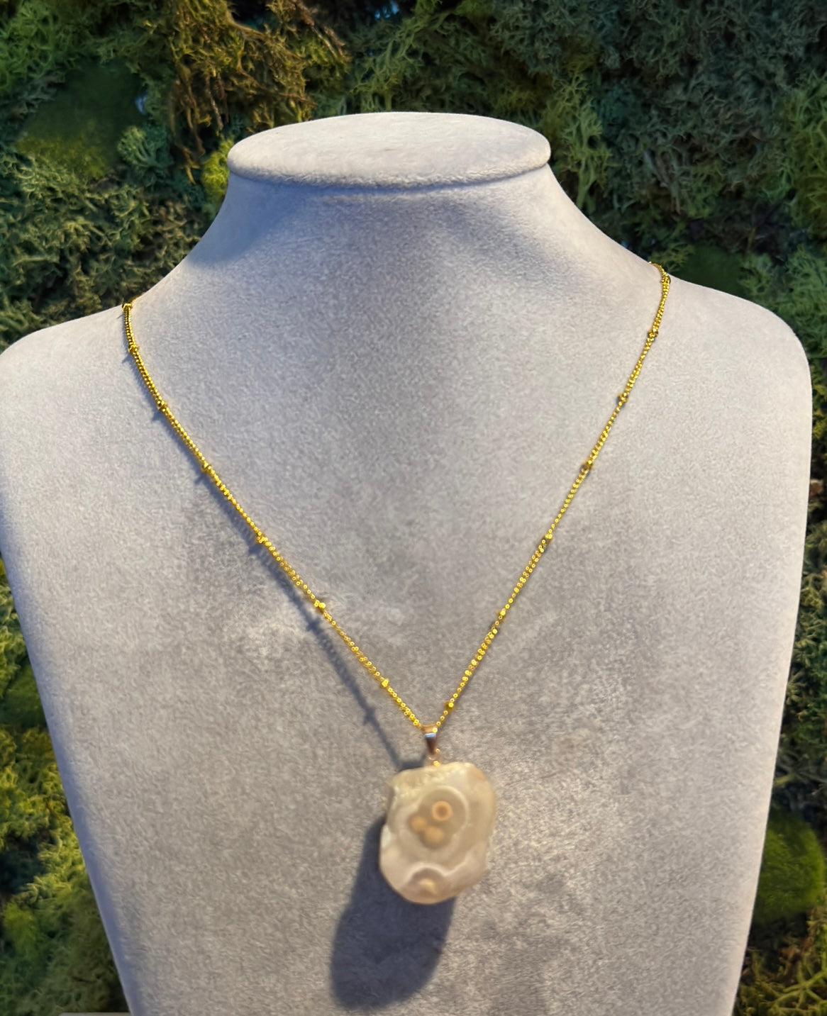 Halbgeschliffener Ozean Jaspis Anhänger