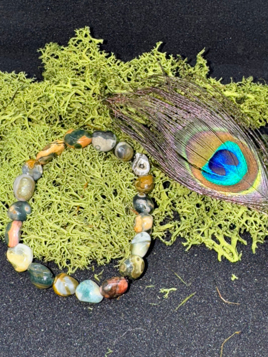 Ozean Jaspis Nuggetarmband