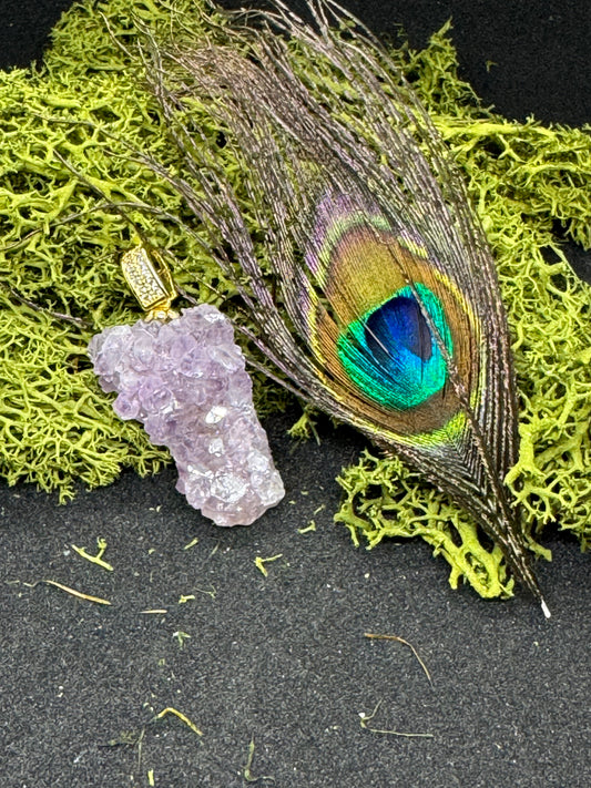 Amnethystcluster Anhänger