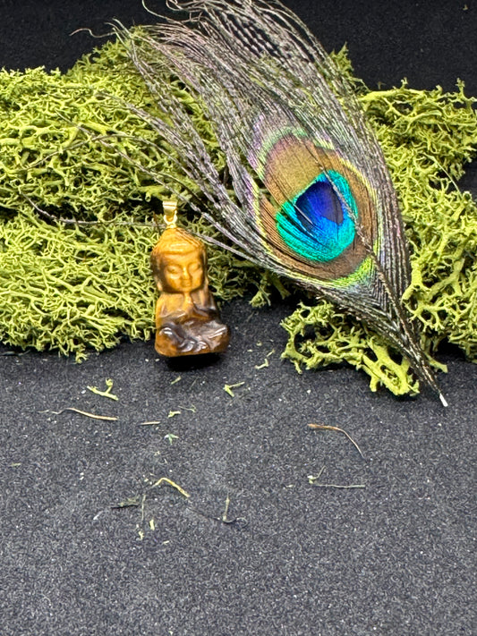 Tigerauge Buddha Anhänger