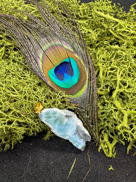 angeschliffener Larimar Anhänger